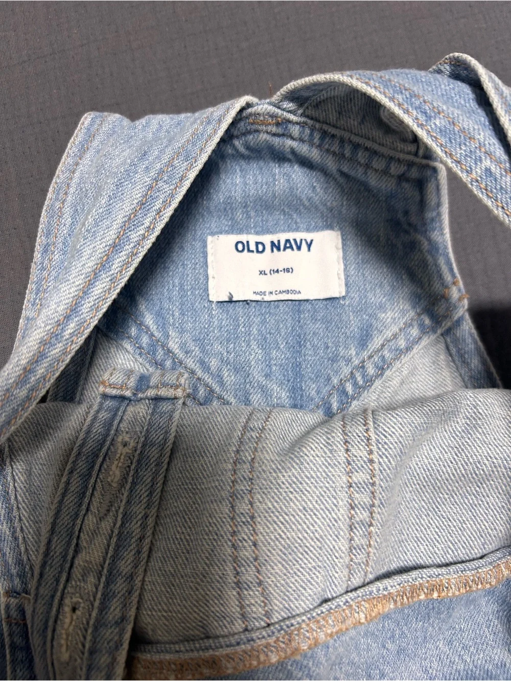 Old Navy Light Blue Denim Short Overalls for Kids